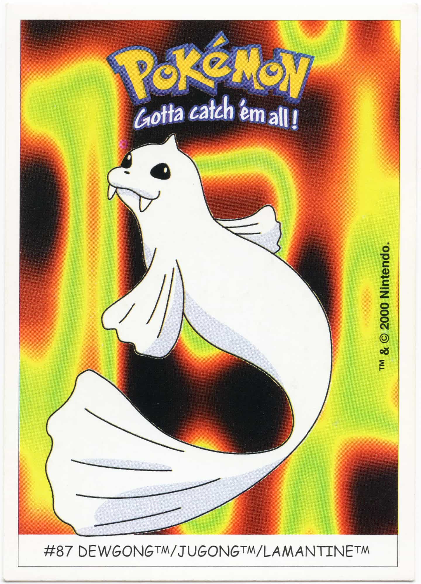 Dewgong #87 - Pokémon Dunkin Boomer Sticker - Near Mint