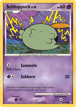 Schluppuck - 66/99 - Reverse Holo - Pokémon TCG - Near Mint - DE