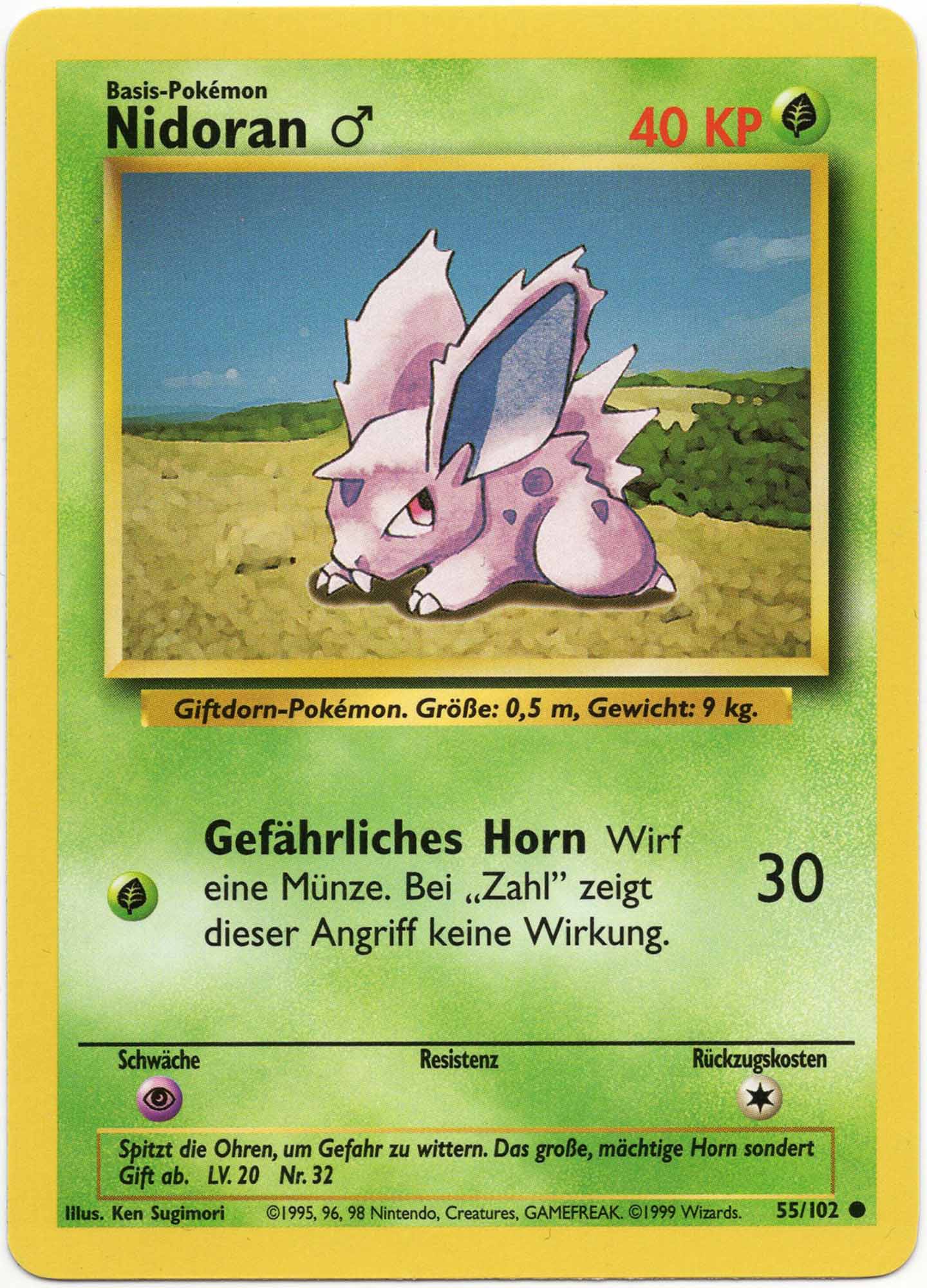 Nidoran ♂ - 55/102 - Pokémon TCG - Near Mint