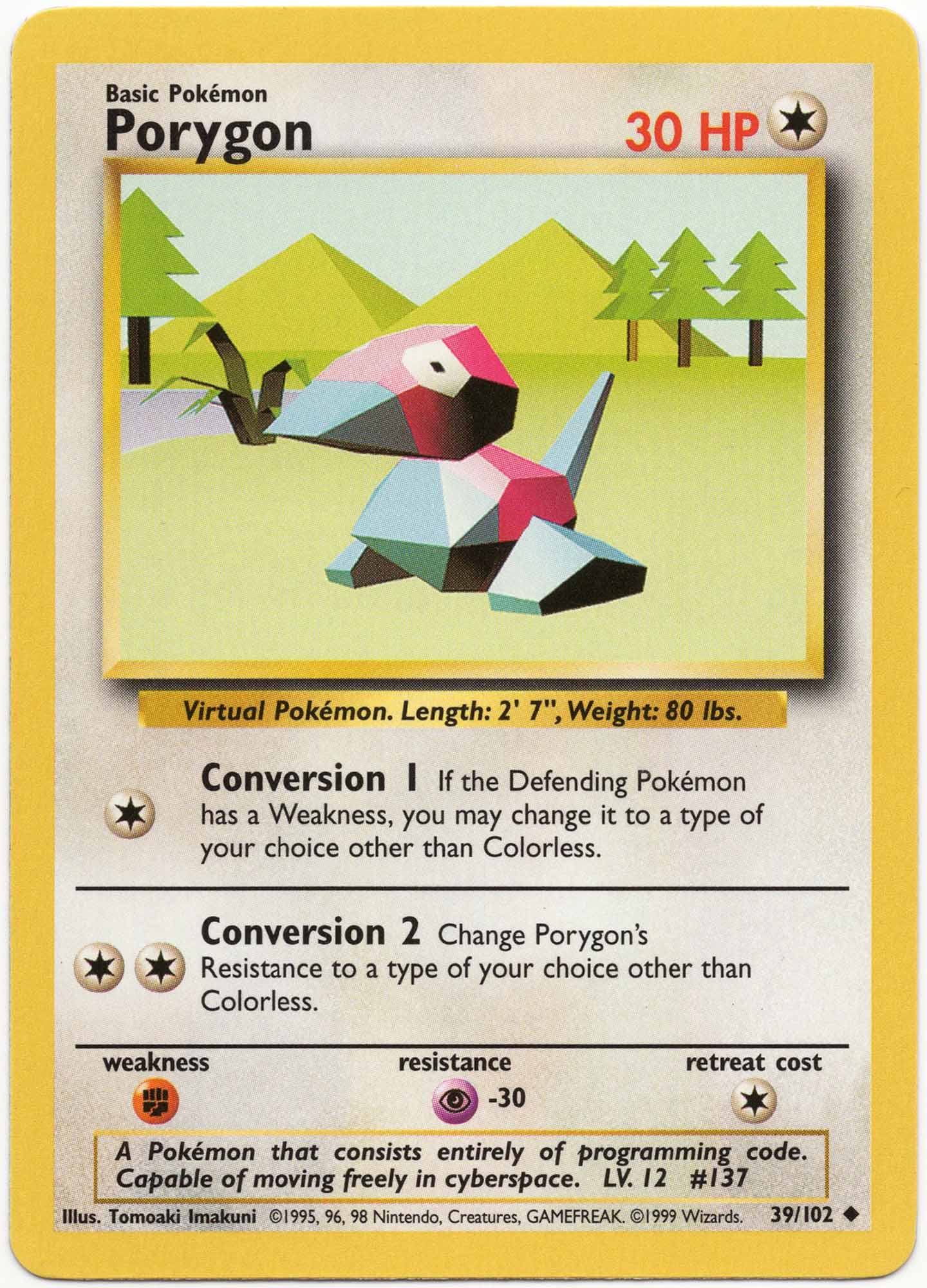 Porygon - 39/102 - Pokémon TCG - Moderately Played