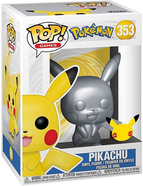 Pokémon Pikachu Silver Funko POP 353