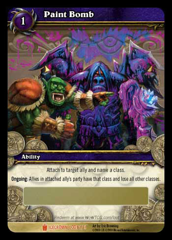Paint Bomb WoW TCG Loot Card Unscratched