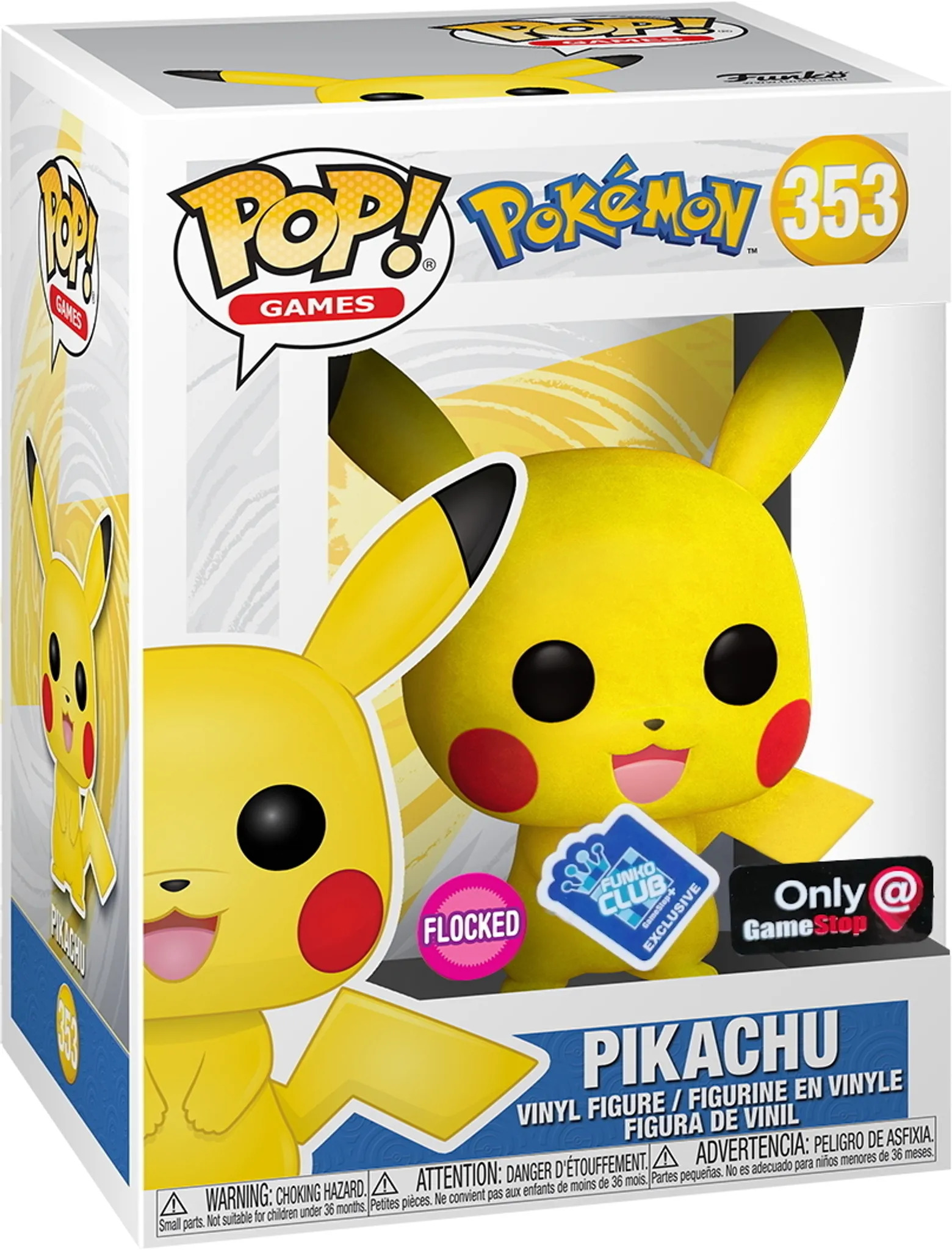 Pokémon Pikachu Funko POP 353 Flocked Exclusive Gamestop