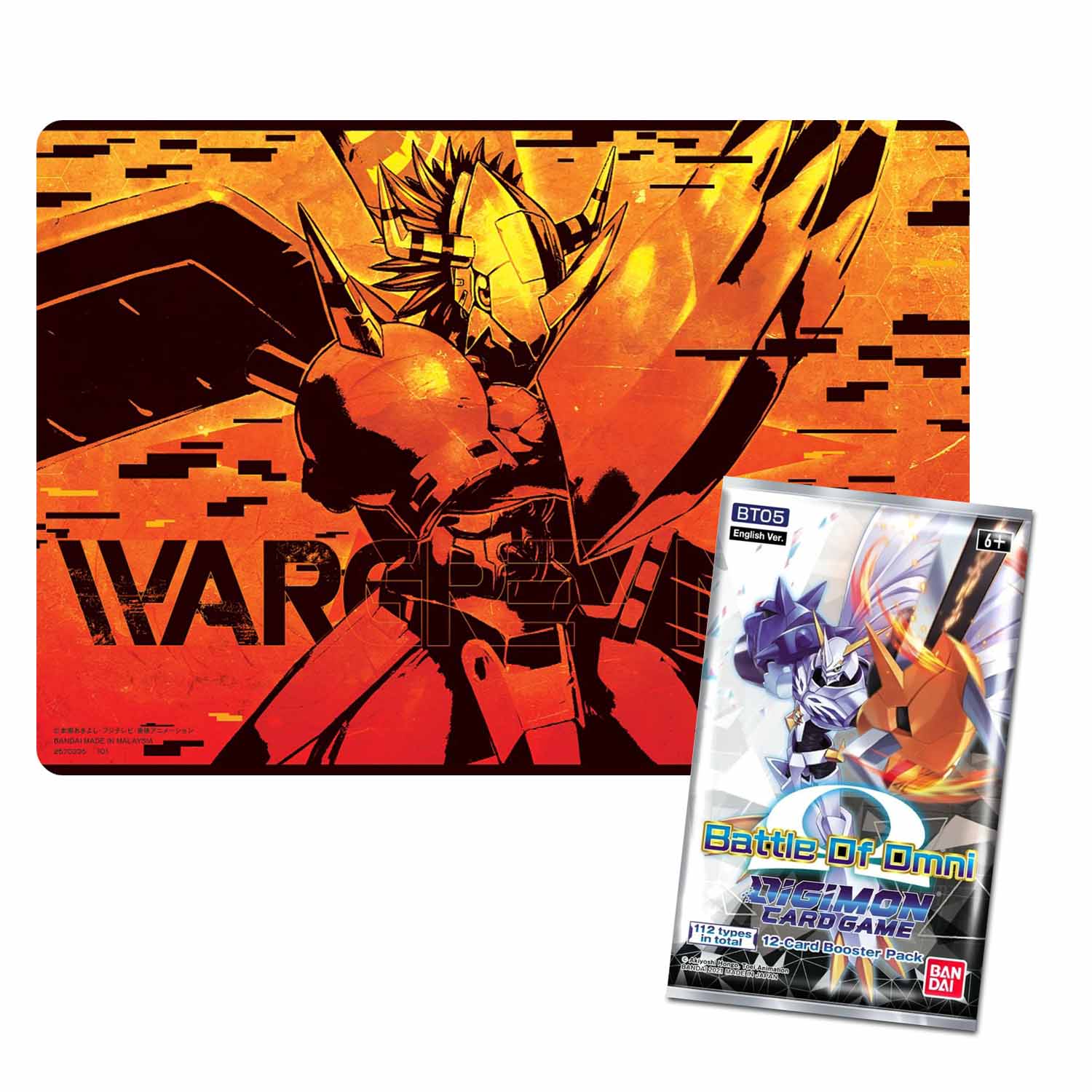 WarGreymon Spielmatte / Playmat + Battle of Omni Booster [PB-03] - Digimon Card Game - EN