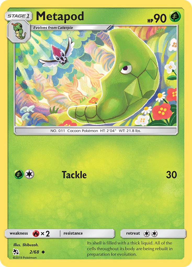 Metapod - 2/68 - Pokémon TCG - Near Mint - EN