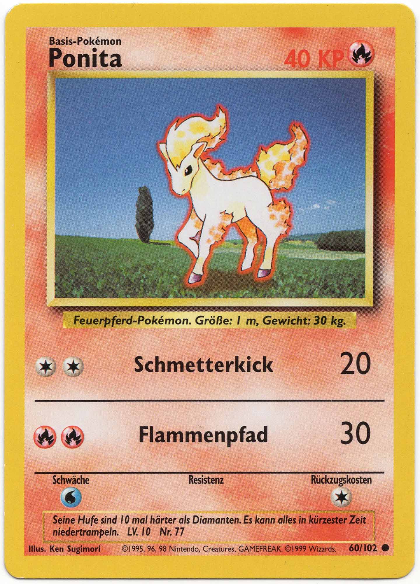 Ponita - 60/102 - Pokémon TCG - Moderately Played