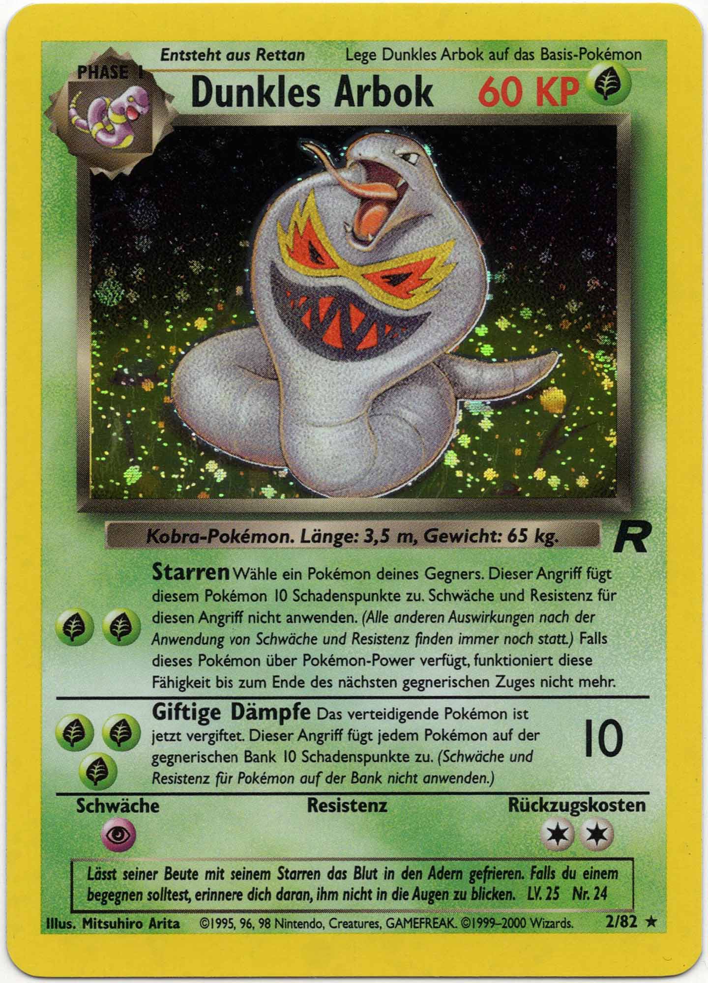 Dunkles Arbok - 2/82 - Pokémon TCG (Near Mint)