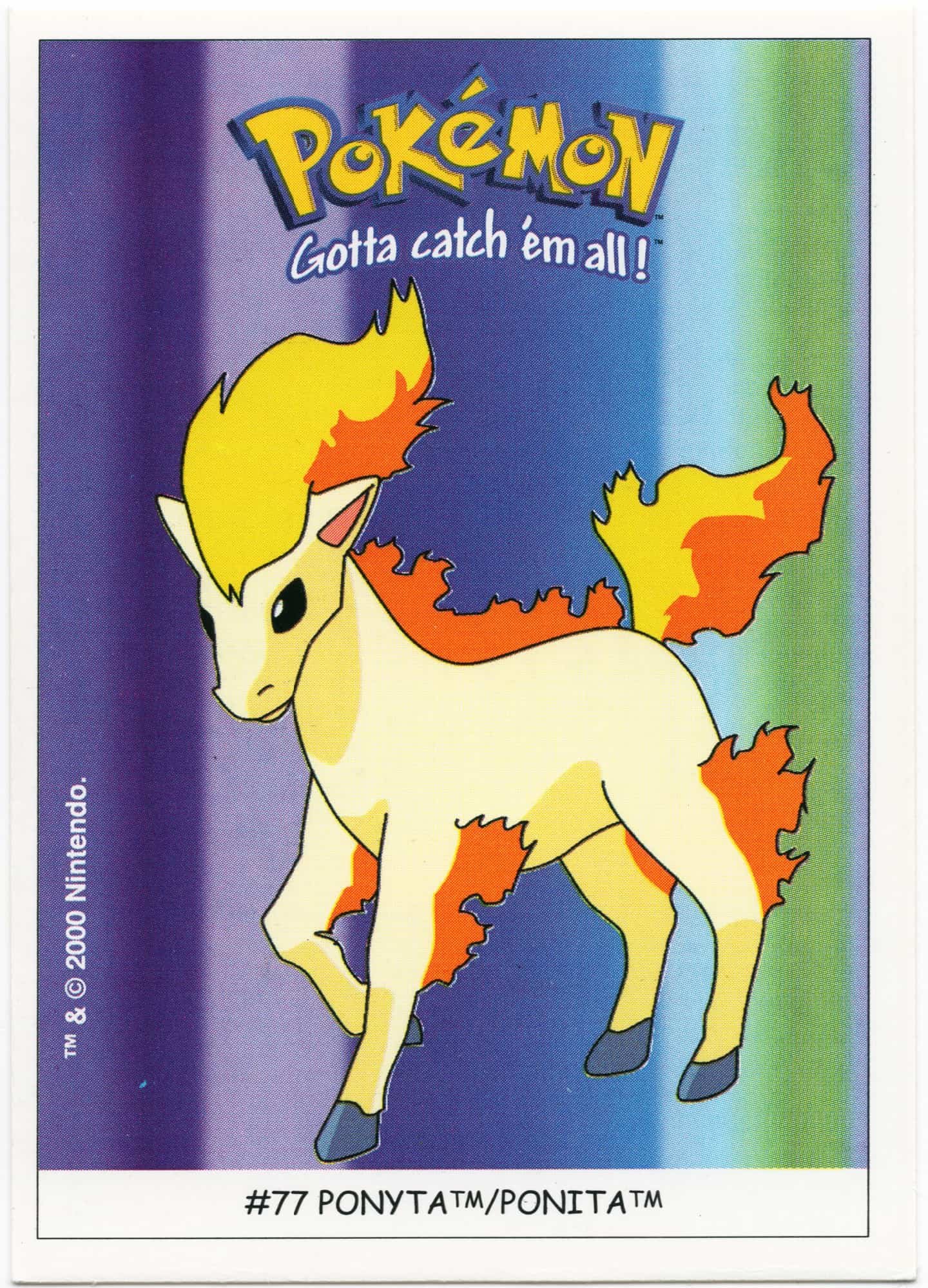 Ponyta #77 - Pokémon Dunkin Boomer Sticker - Near Mint