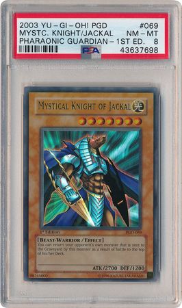 Mystical Knight of Jackal - PGD-069 - PSA NM-MT 8 - Ultra Rare 1st Ed (PGD) 7698 - Yu-Gi-Oh!