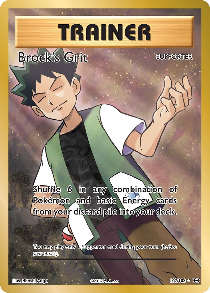 Brock's Grit - 107/108 - Pokémon TCG - Near Mint - EN