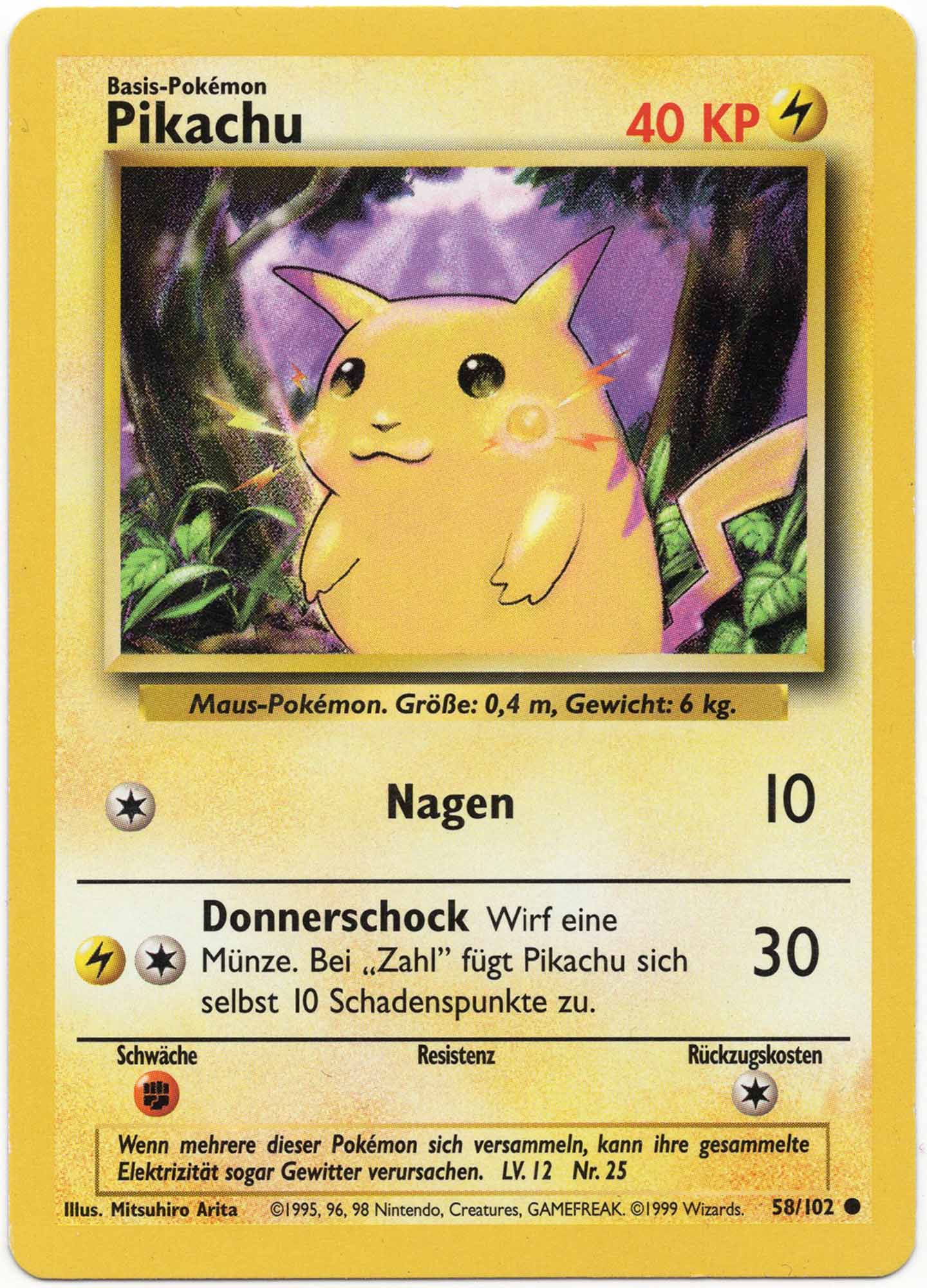 Pikachu - 58/102 - Pokémon TCG - Moderately Played