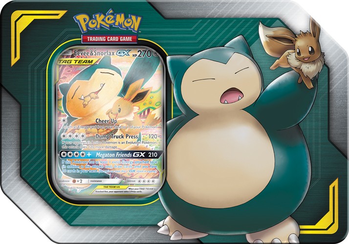 Pokémon TAG TEAM Snorlax-GX & Eevee GX Tin Box - EN