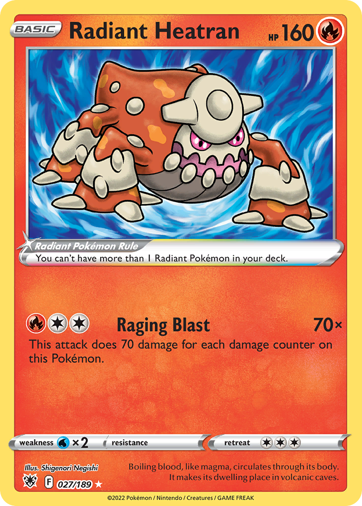 Radiant Heatran - 027/189 - Pokémon TCG - Near Mint - EN