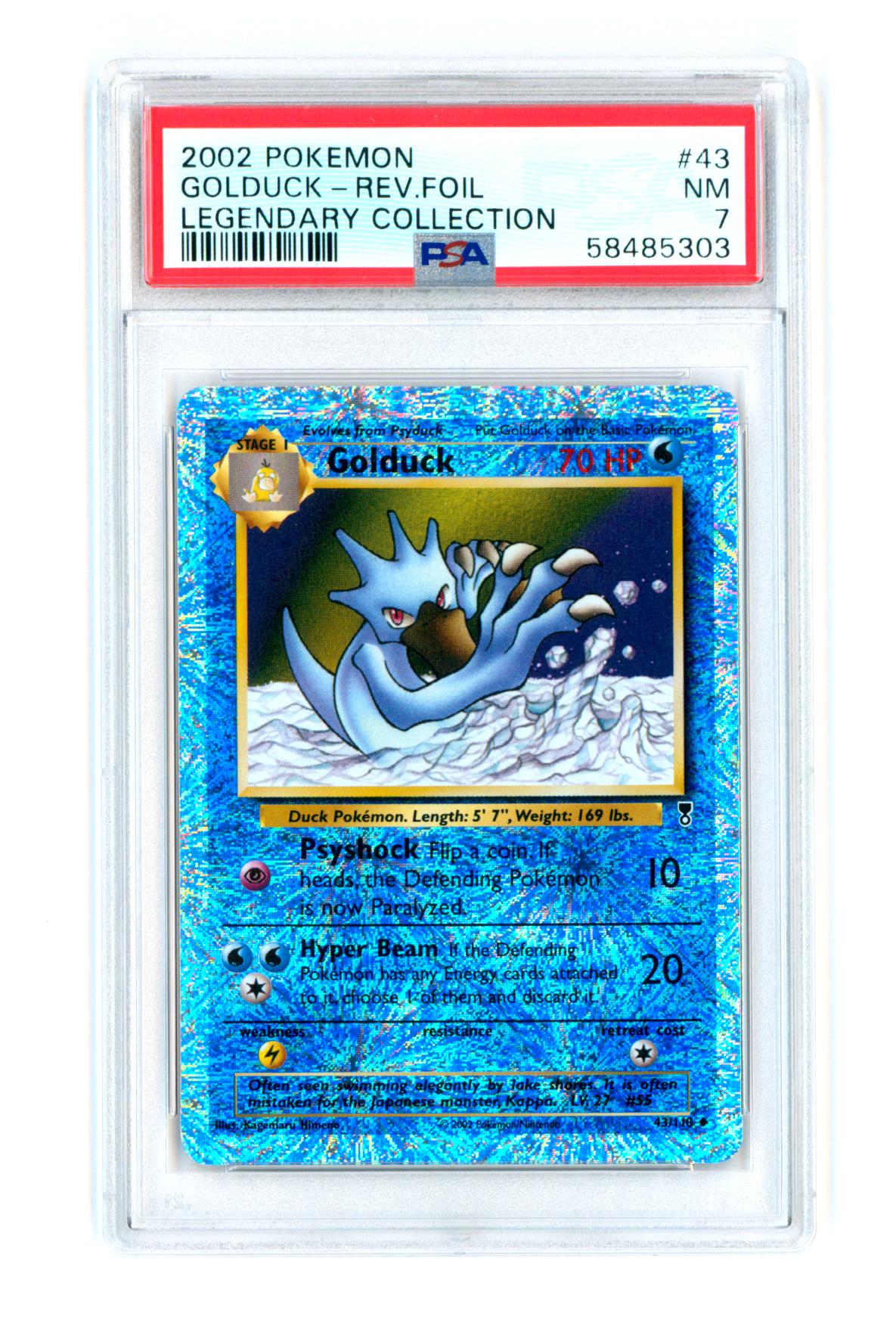 Golduck 43/110 - Legendary Collection - Reverse Holo - PSA 7 NM - Pokémon