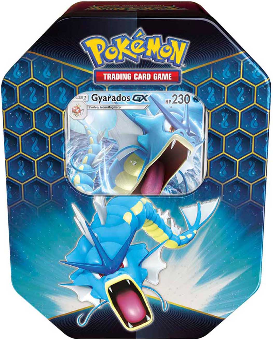 Pokémon Hidden Fates Gyarados-GX Tin Box