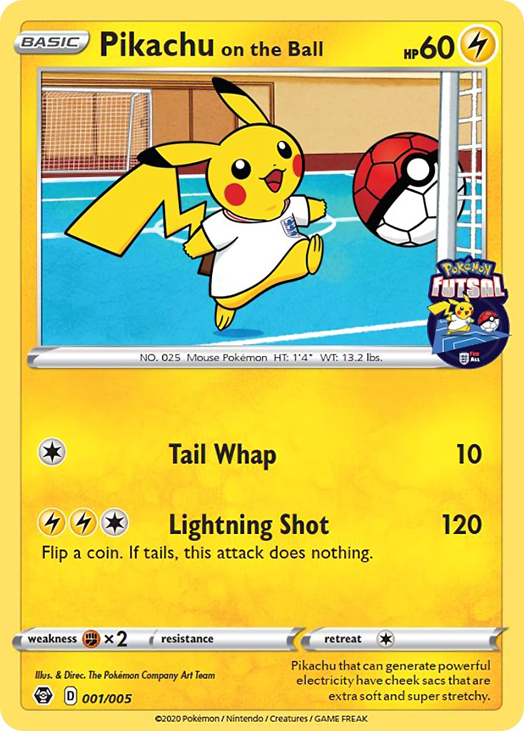 Pikachu On The Ball 001/005 - Futsal Promo Sealed - Pokémon TCG