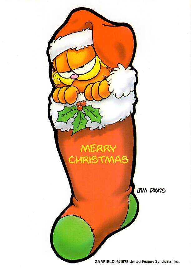 Garfield Postkarte MERRY CHRISTMAS