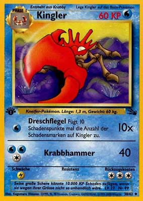 Kingler 038/062 - Pokémon TCG