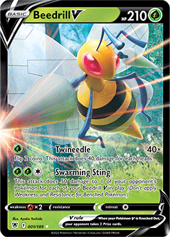 Beedrill V - 001/189 - Pokémon TCG - Near Mint - EN