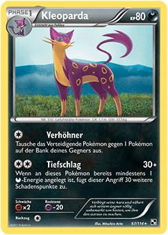 Kleoparda - 67/114 - Reverse Holo - Pokémon TCG - Near Mint - DE