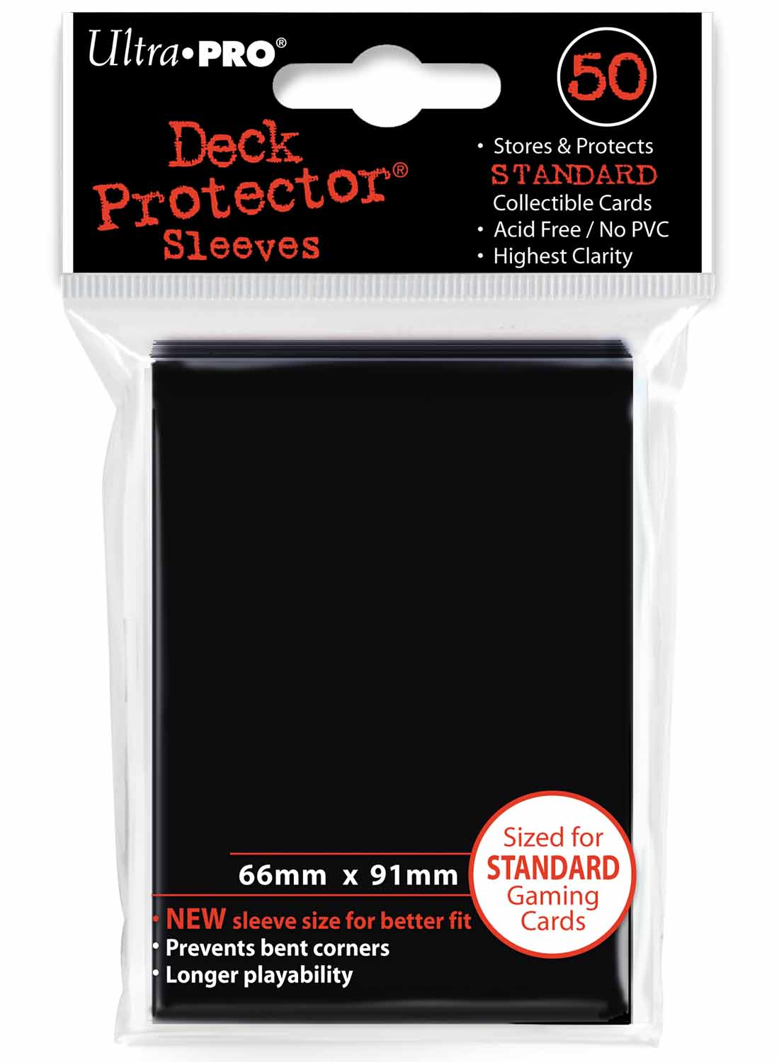 Ultra PRO Sleeves / Hüllen Black Standard Size