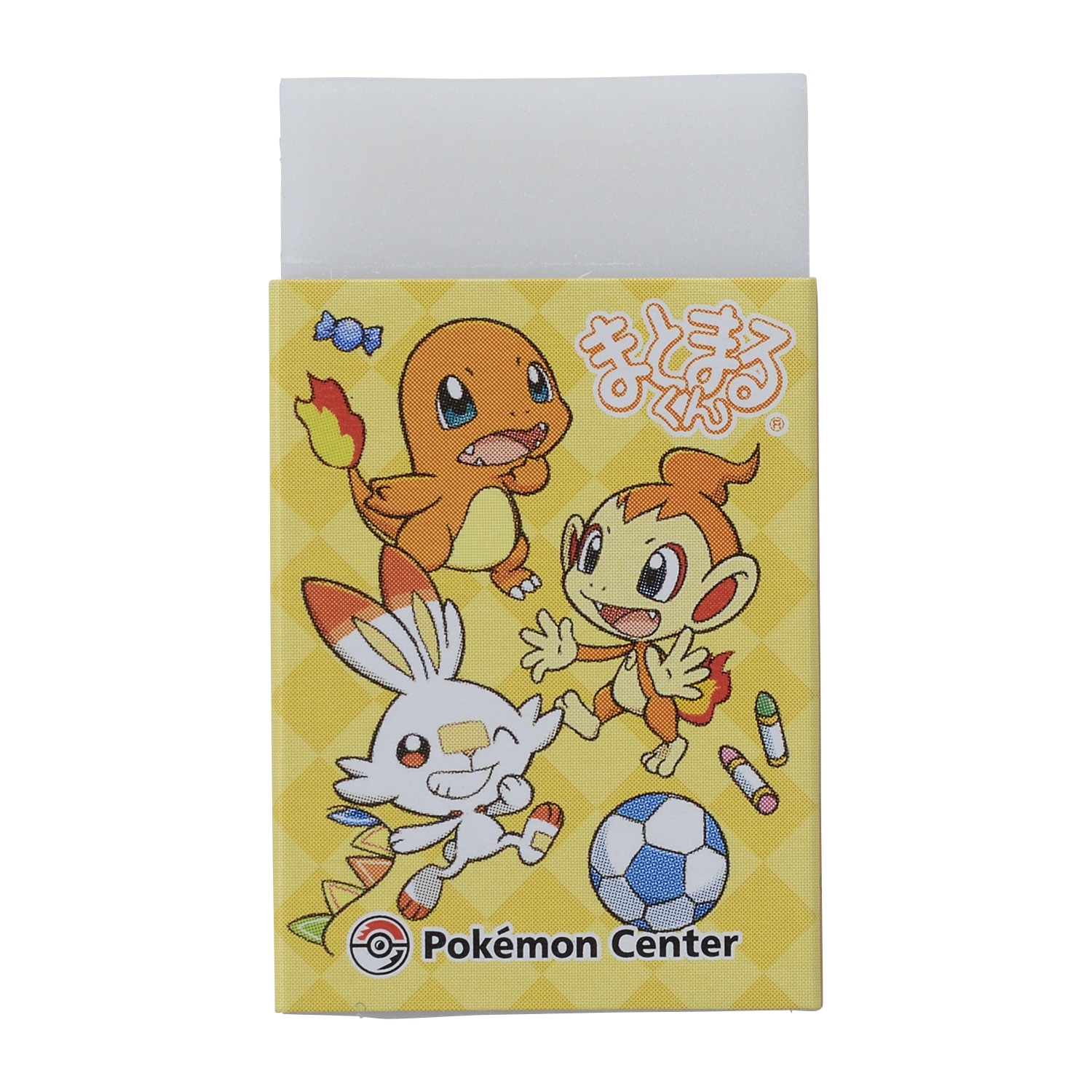 Pokemon Center Original Eraser Matomaru-kun Playroom Charmander, Chimchar & Scorbunny