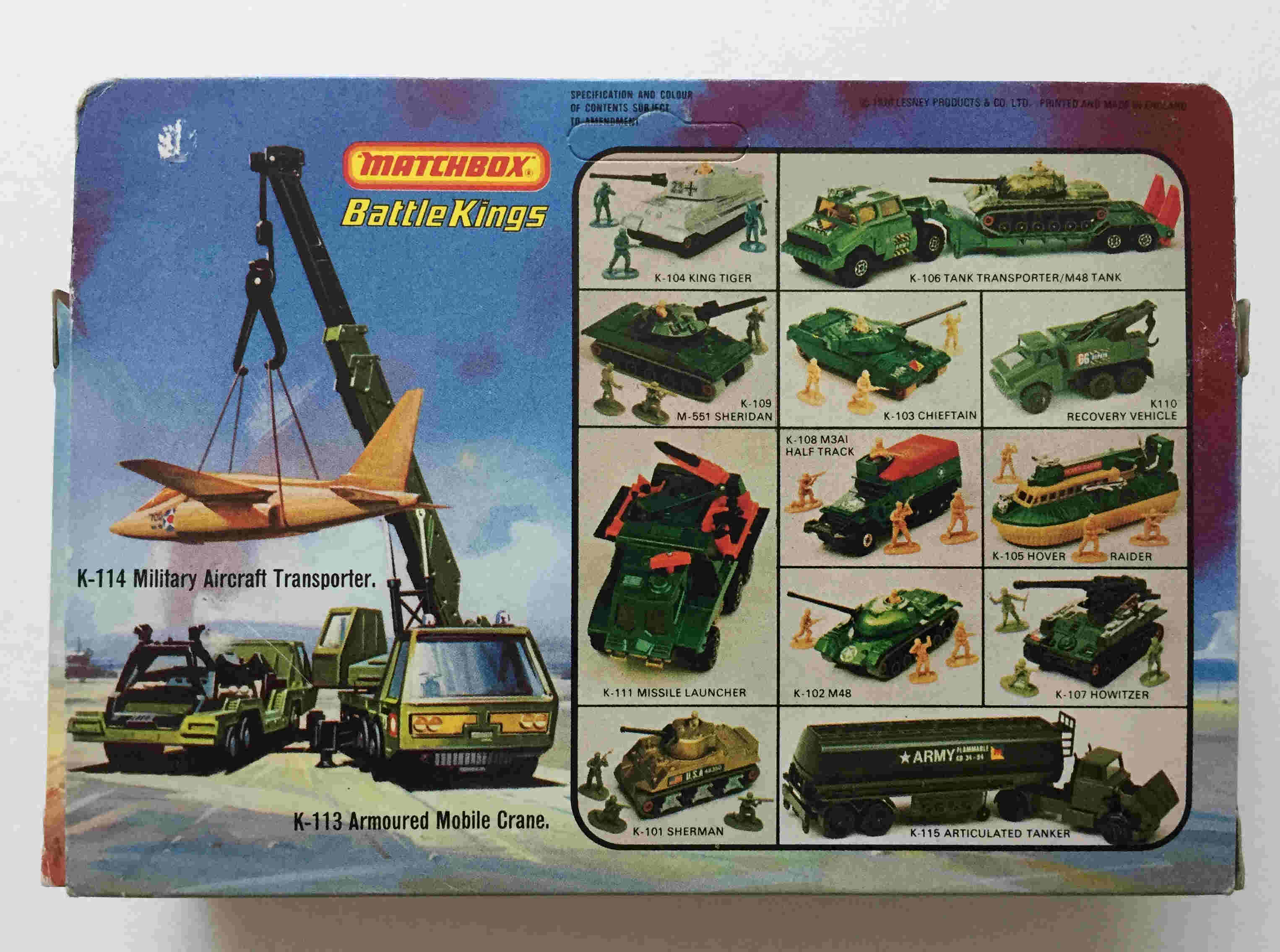 Matchbox Battle Kings Armoured Mobile Crane K113 1974