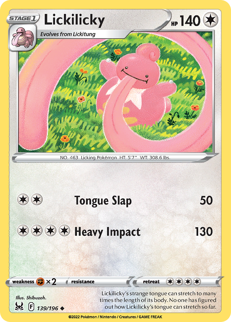 Lickilicky - 139/196 - Pokémon TCG - Near Mint - EN