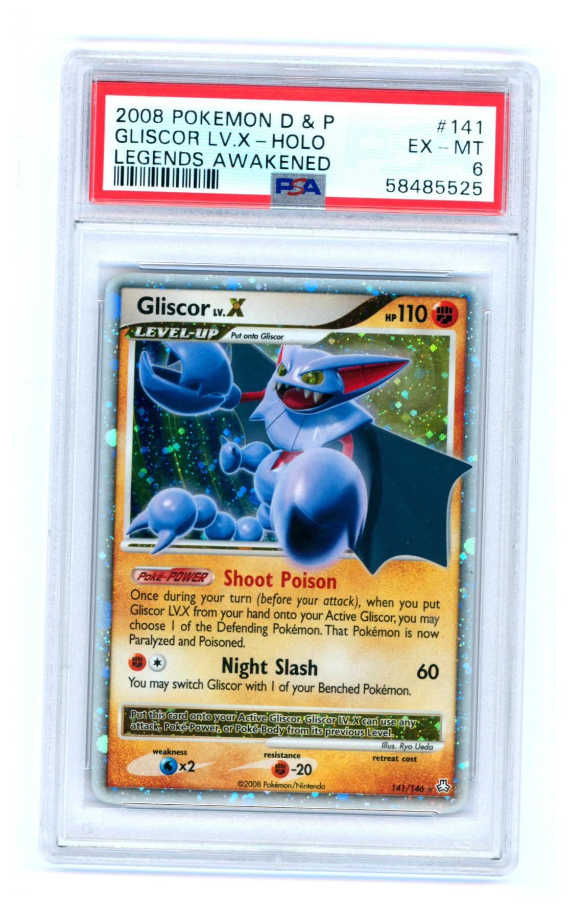 Gliscor Lv. X 141/146 - Legends Awakened - Holo - PSA 6 EX-MT - Pokémon