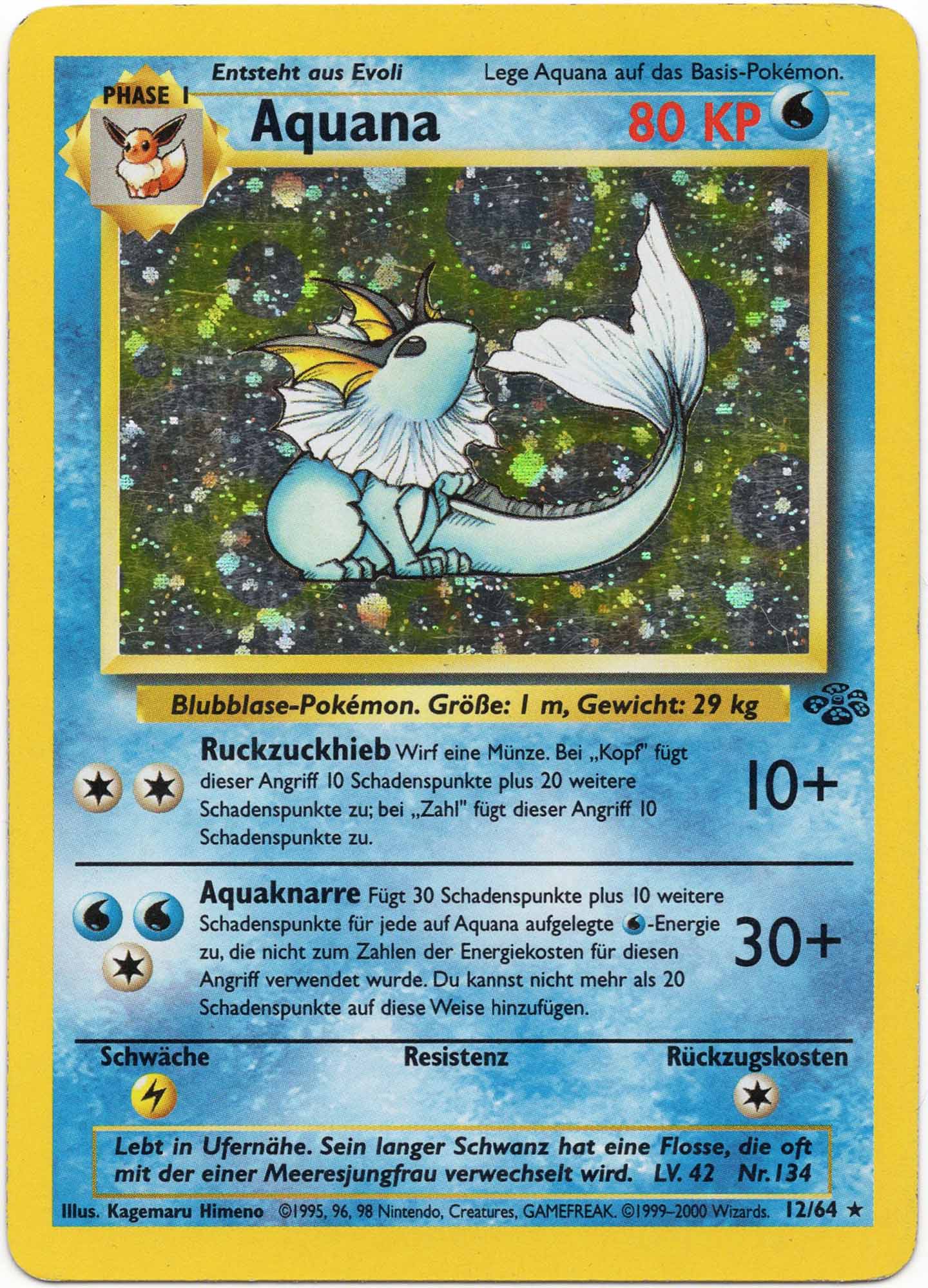 Aquana - 12/64 - Pokémon TCG (Moderately Played)