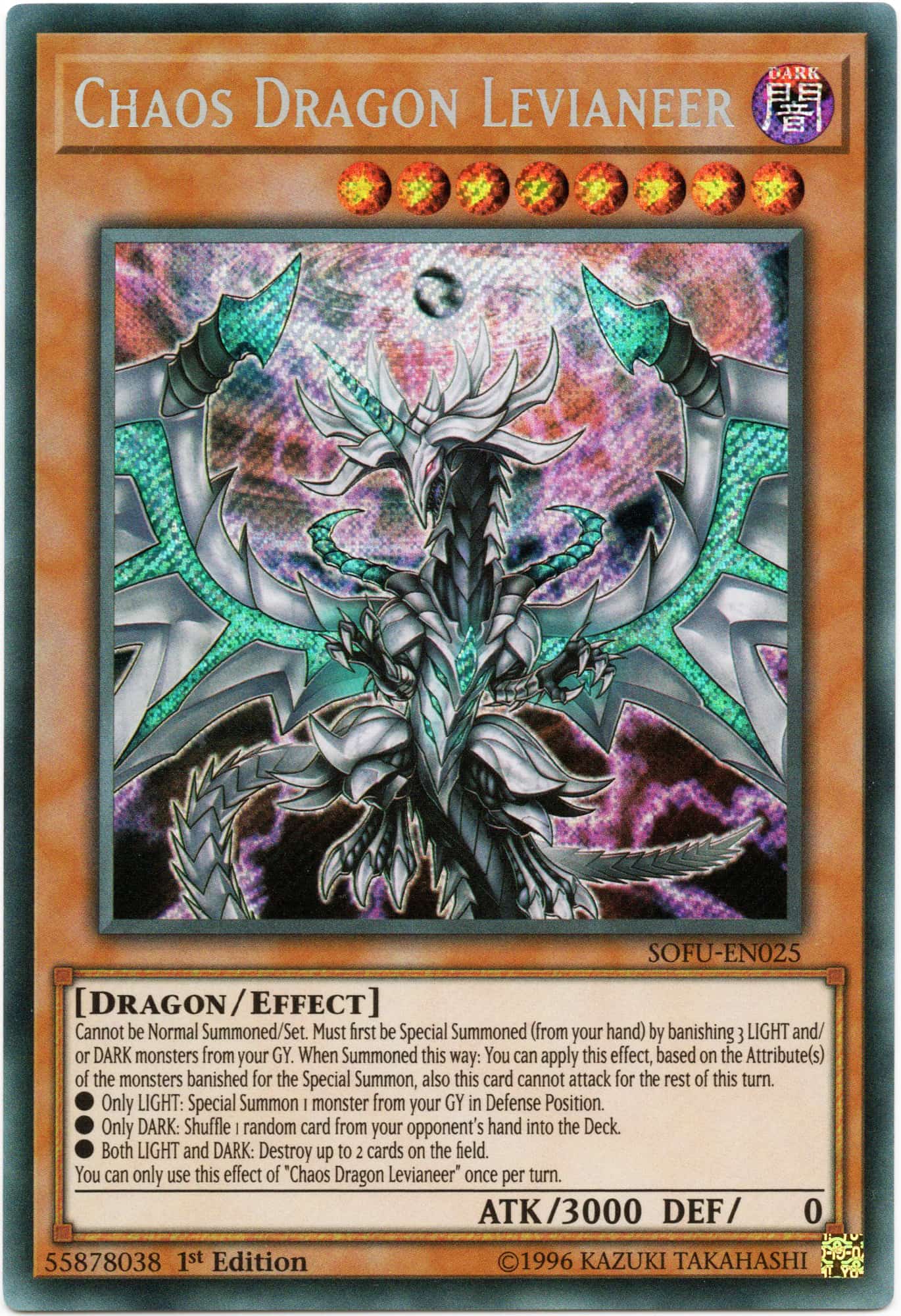 Chaos Dragon Levianeer - SOFU-EN025 - Secret Rare - 1st Edition - Near Mint