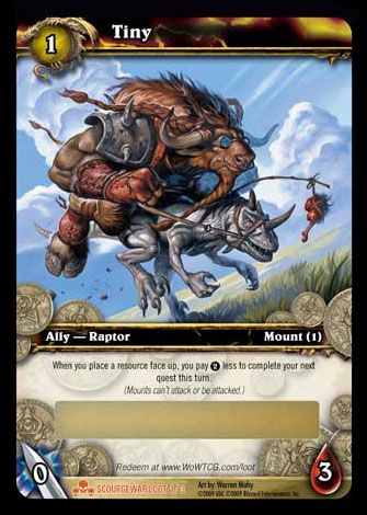 Little White Stallion Bridle WoW TCG Loot Card Unscratched