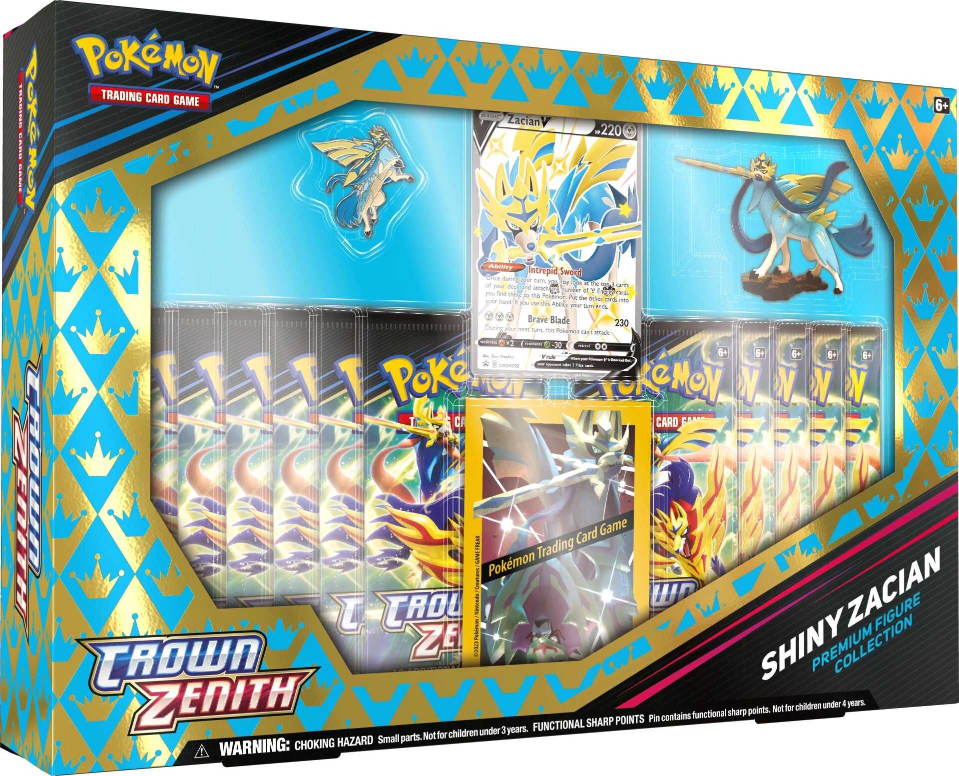 Pokémon Crown Zenith Shiny Zacian Premium Figure Collection Box - EN