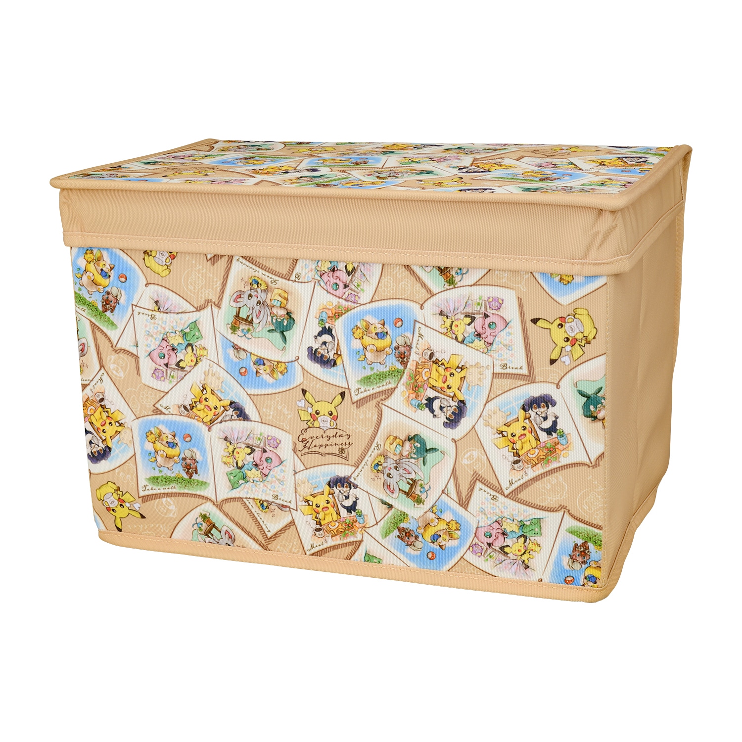 Pokemon Center Original Pikachu Storage Box Everyday Happiness (25 × 38 × 25 cm​)