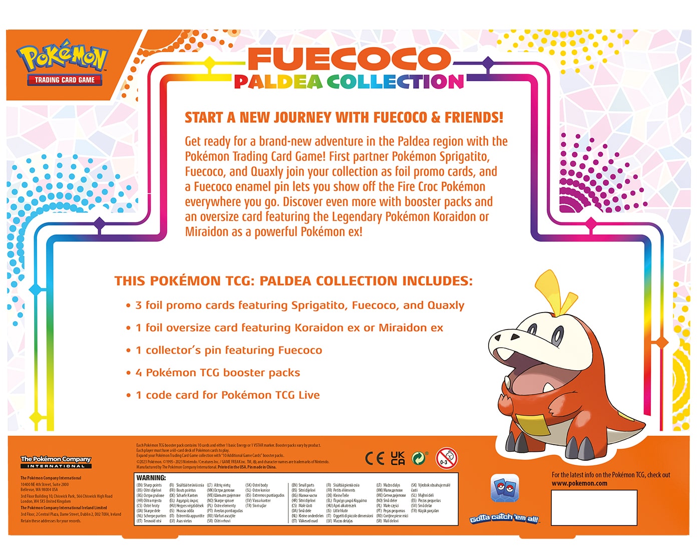 Pokémon Fuecoco Paldea Collection Box - EN